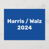 Harris / Walz 2024 Presidentiële campagne Briefkaart (Voorkant)