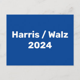 Harris / Walz 2024 Presidentiële campagne Briefkaart