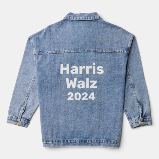 Harris / Walz 2024 Presidentiële campagne Denim Jacket (Achterkant)