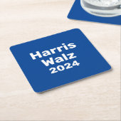 Harris / Walz 2024 Presidentiële campagne Kartonnen Onderzetters (Schuin)