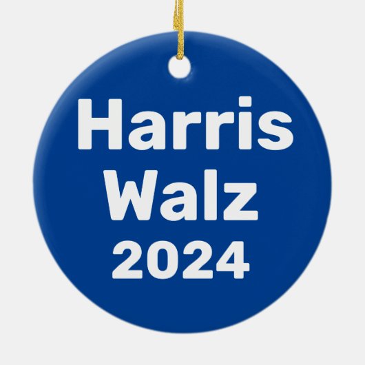 Harris / Walz 2024 Presidentiële campagne Keramisch Ornament (Achterkant)