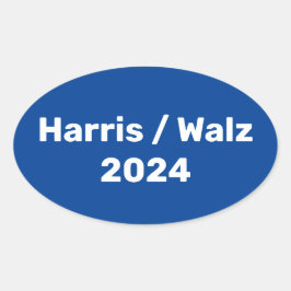 Harris / Walz 2024 Presidentiële campagne Ovale Sticker