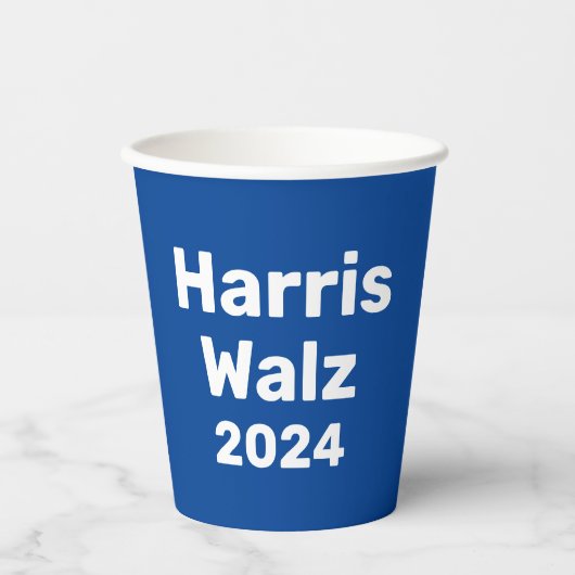 Harris / Walz 2024 Presidentiële campagne Papieren Bekers (Voorkant)