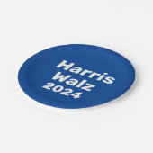 Harris / Walz 2024 Presidentiële campagne Papieren Bordje (Gekanteld)