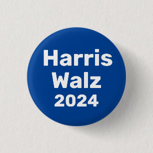 Harris / Walz 2024 Presidentiële campagne Ronde Button 3,2 Cm