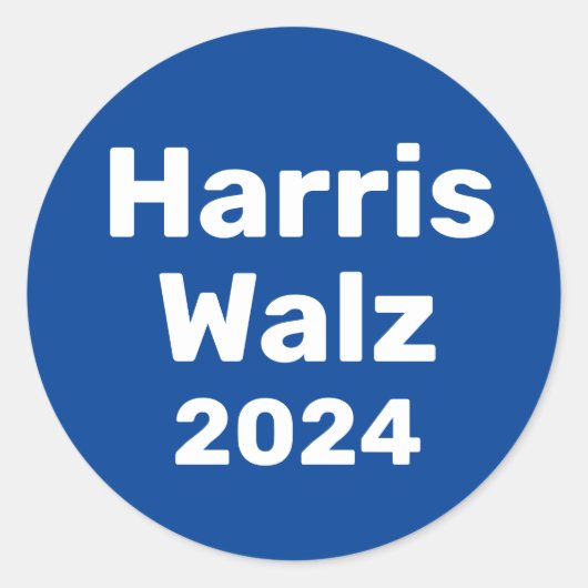 Harris / Walz 2024 Presidentiële campagne Ronde Sticker (Voorkant)