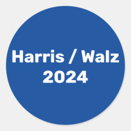 Harris / Walz 2024 Presidentiële campagne Ronde Sticker