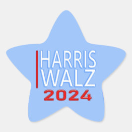 Harris Walz 2024 Presidentiële Verkiezing Star Sti Ster Sticker