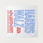 Harris Walz 2024 Presidentiële verkiezingen Medium Wandkleed (Voorkant (horizontaal))