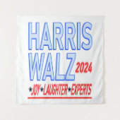 Harris Walz 2024 Presidentiële verkiezingen Medium Wandkleed (Voorkant)
