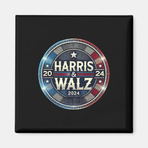 Harris Walz 2024 Presidentiële Verkiezingen Presid Magneet