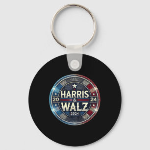 Harris Walz 2024 Presidentiële Verkiezingen Presid Sleutelhanger
