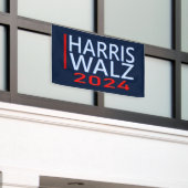 Harris Walz 2024 Presidentiële Verkiezingsbanner Spandoek (Buitenkant Gebouw)