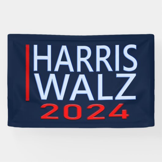 Harris Walz 2024 Presidentiële Verkiezingsbanner Spandoek (Horizontaal)