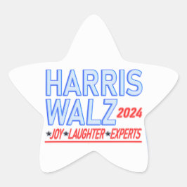 Harris Walz 2024 Presidentiële Verkiezingsster Ster Sticker