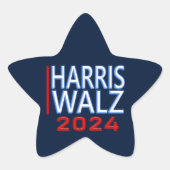 Harris Walz 2024 presidentsverkiezing  Ster Sticker (Voorkant)