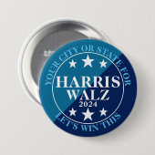 Harris Walz 2024 presidentsverkiezingen Ronde Button 7,6 Cm (Voorkant /achterkant)