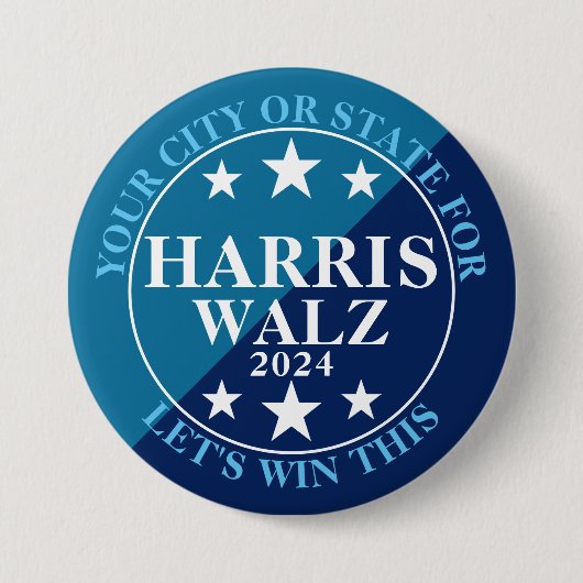 Harris Walz 2024 presidentsverkiezingen Ronde Button 7,6 Cm (Voorkant)