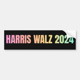 Harris Walz 2024 Rainbow Bumpersticker