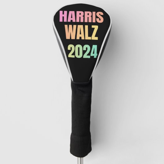 Harris Walz 2024 Rainbow Golfheadcover (Voorkant)
