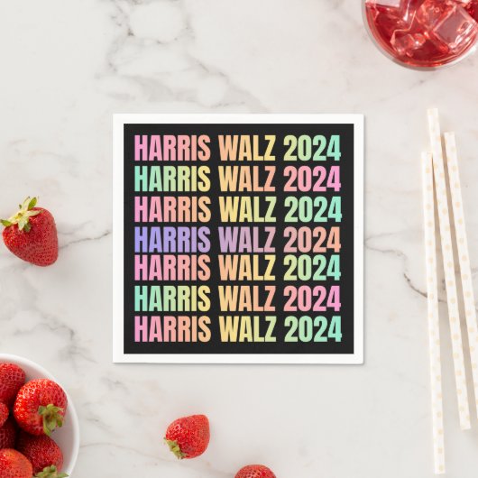 Harris Walz 2024 Rainbow Servet (Insitu)