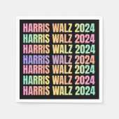 Harris Walz 2024 Rainbow Servet (Voorkant)