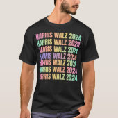 Harris Walz 2024 Rainbow T-shirt (Voorkant)