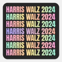 Harris Walz 2024 Rainbow Vierkante Sticker