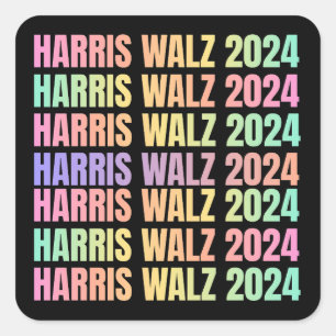 Harris Walz 2024 Rainbow Vierkante Sticker