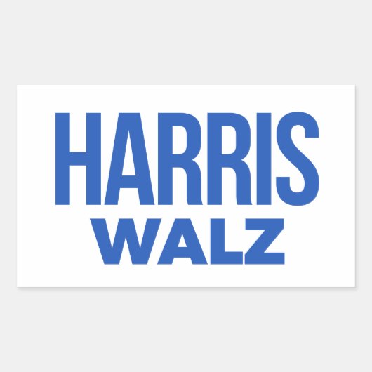 Harris Walz 2024 Rechthoekige Sticker (Voorkant)