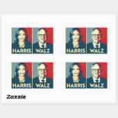 Harris Walz 2024 Rechthoekige Sticker (Vel)