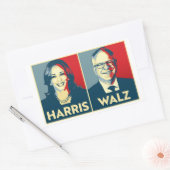 Harris Walz 2024 Rechthoekige Sticker (Envelop)