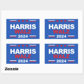 Harris Walz 2024 Rechthoekige Sticker (Vel)