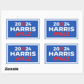 Harris Walz 2024 Rechthoekige Sticker (Vel)