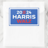 Harris Walz 2024 Rechthoekige Sticker (Tas)
