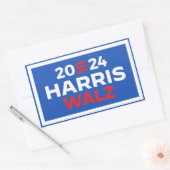 Harris Walz 2024 Rechthoekige Sticker (Envelop)