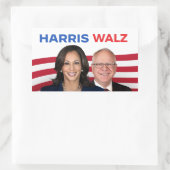 Harris Walz 2024 Rechthoekige Sticker (Tas)