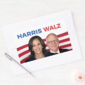 Harris Walz 2024 Rechthoekige Sticker (Envelop)