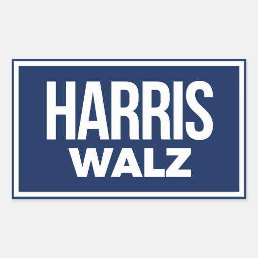 Harris Walz 2024 Rechthoekige Sticker (Voorkant)
