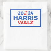 Harris Walz 2024 Rechthoekige Sticker (Tas)