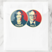Harris Walz 2024 Rechthoekige Sticker (Tas)