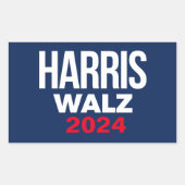 Harris Walz 2024 Rechthoekige Sticker (Voorkant)