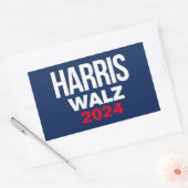 Harris Walz 2024 Rechthoekige Sticker (Envelop)