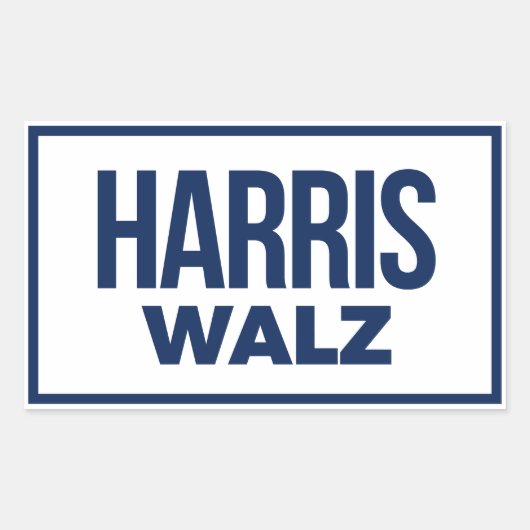 HARRIS WALZ 2024 RECHTHOEKIGE STICKER (Voorkant)