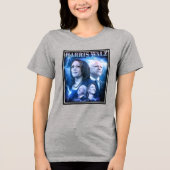 Harris Walz 2024 Retro 90s Style Tri-Blend Shirt (Voorkant)