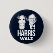 Harris Walz 2024 Ronde Button 3,2 Cm (Voorkant)