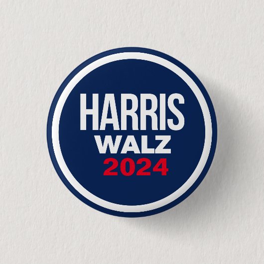 Harris Walz 2024 Ronde Button 3,2 Cm (Voorkant)