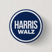 Harris Walz 2024 Ronde Button 3,2 Cm (Voorkant)