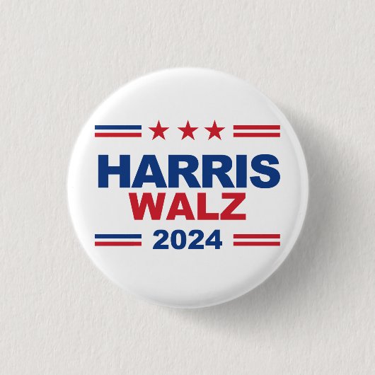 Harris Walz 2024 Ronde Button 3,2 Cm (Voorkant)