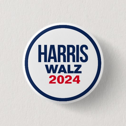 HARRIS WALZ 2024 RONDE BUTTON 3,2 CM (Voorkant)